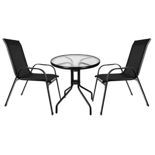 Ensemble mobilier de balcon - table + 2 chaises 23461