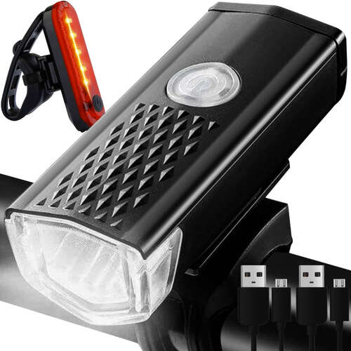 Feu vélo LED USB + feu arrière 23679