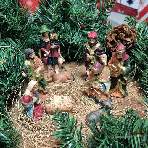 Figurines de Noël pour la crèche - lot de 10 pièces. Ruhhy 