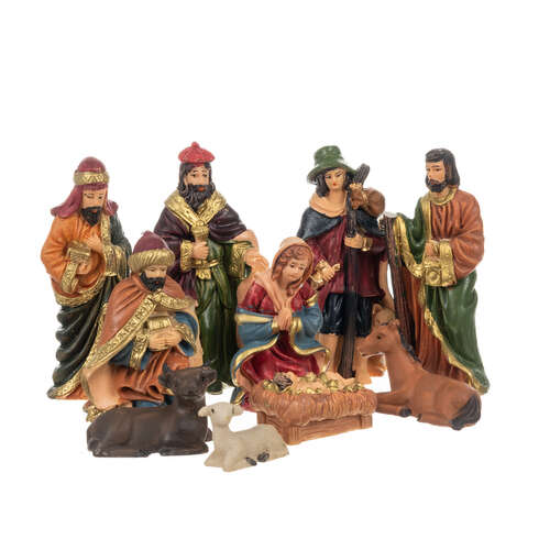 Figurines de Noël pour la crèche - lot de 10 pièces. Ruhhy 