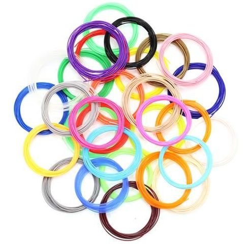 Filaments PLA 3D - set 30pcs x 5m