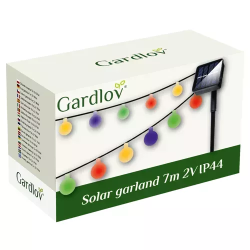 Guirlande solaire 7m 2V IP44 Gardlov 23865