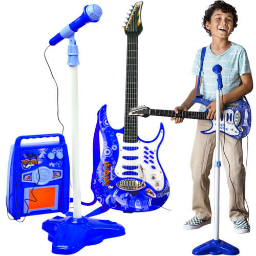 Guitare électrique + microphone + amplificateur sky 22409