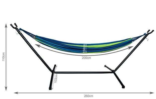 Hamac de jardin 200x150cm avec cadre