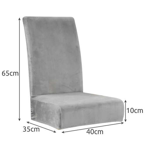 Housse de chaise - velours gris Ruhhy 22979