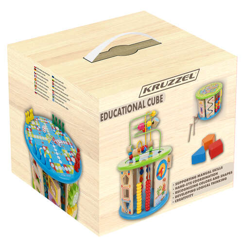 Kruzzel 24670 cube éducatif en bois