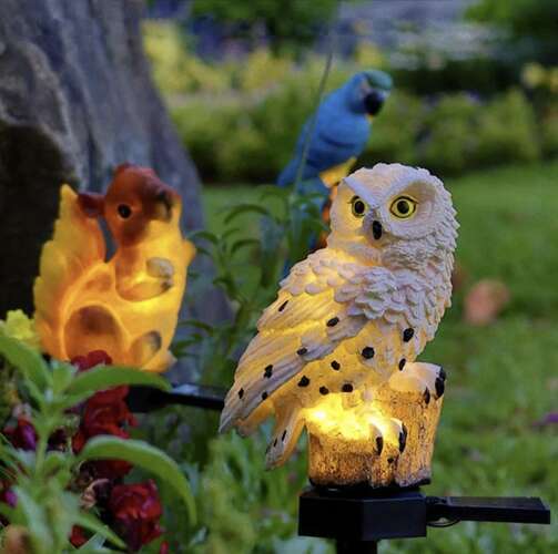 Lampe de jardin solaire - hibou Gardlov 23847