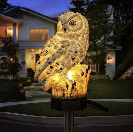 Lampe de jardin solaire - hibou Gardlov 23847