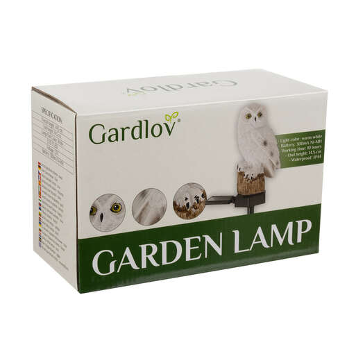 Lampe de jardin solaire - hibou Gardlov 23847