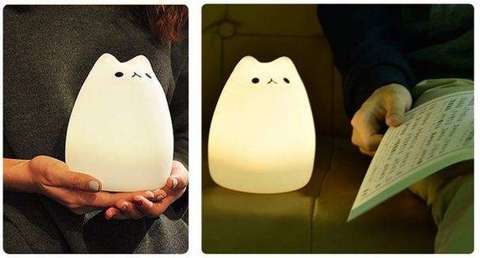 Lampe de nuit LED - chaton 