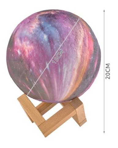 Lampe de nuit lune 15cm 16 couleurs