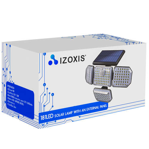 Lampe solaire 181LED avec panneau externe Izoxis