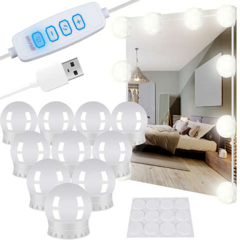 Lampes LED pour miroir/coiffeuse - 10 pcs.