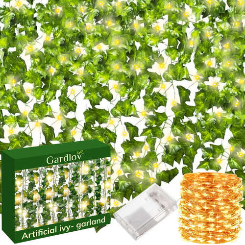 Lierre artificiel + LED Gardlov 24538