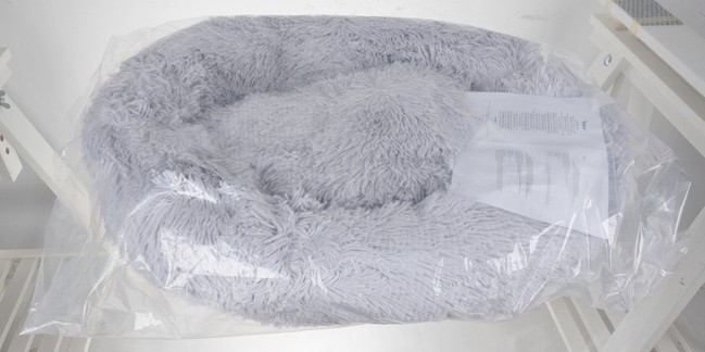 Lit pour chien poilu, gris 22759