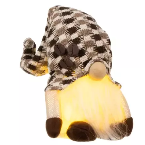 Lutin debout gris - LED rougeoyante 20354