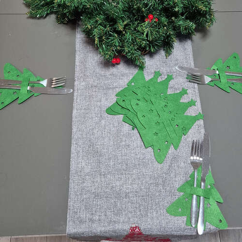 Mallette à couverts - Sapins de Noël, 12 pcs. Ruhy 24824