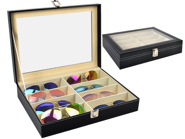 Organisateur de lunettes avec 8 compartiments