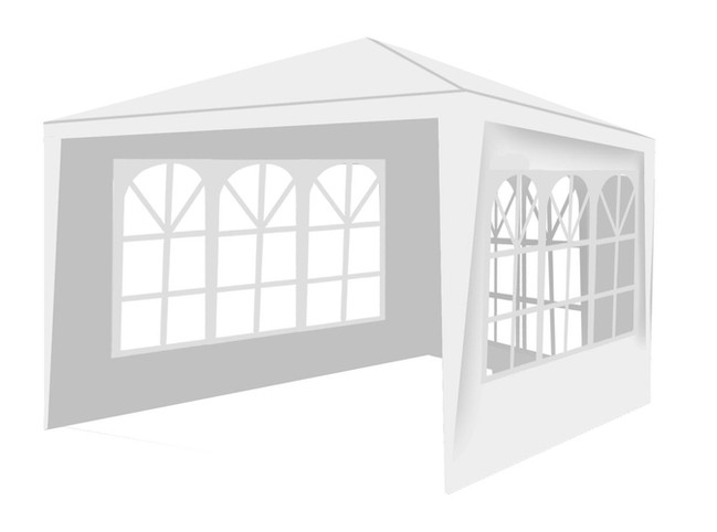 Pavillon de jardin 4 murs 3x3m blanc P12875