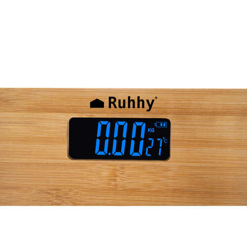 Pèse-personne LCD - bois Ruhhy 22522