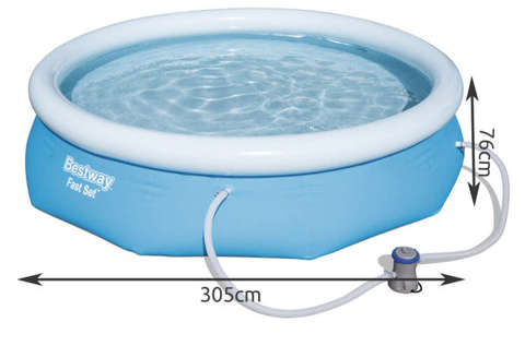 Piscine d&#39;expansion avec pompe 305x76cm - BESTWAY 57270