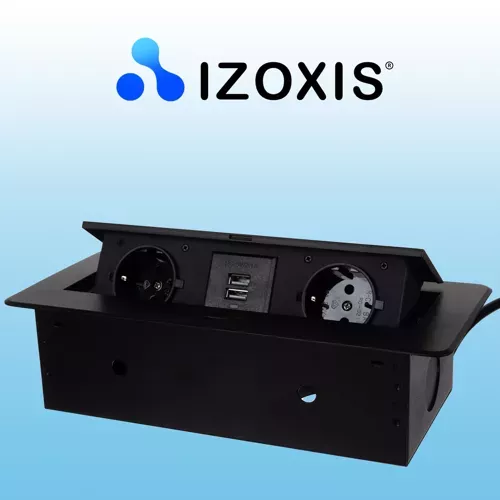 Prise cachée dans le plateau USB - double Izoxis 21446 