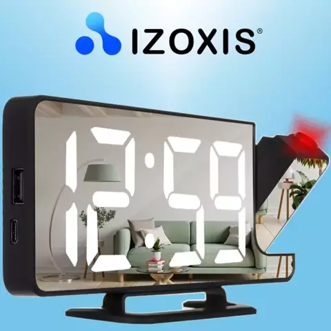 Réveil - Horloge LED avec projecteur Izoxis 19576