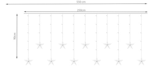 Rideau lumineux 108LED - blanc chaud 31V KŚ11320