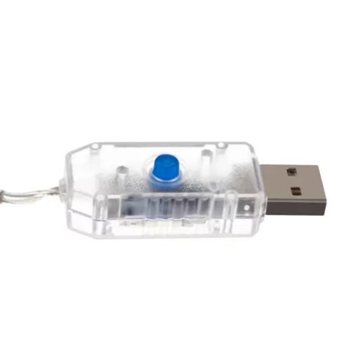 Rideau lumineux 136LED USB blanc chaud KŚ19738