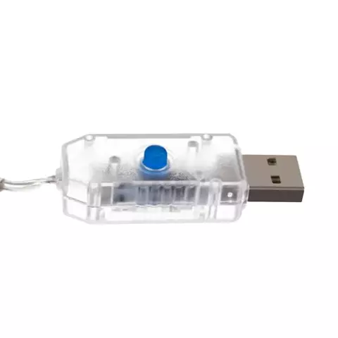 Rideau lumineux 138 LED USB - blanc froid KŚ19752