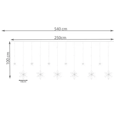 Rideau lumineux 138 LED USB multicolore KŚ19742