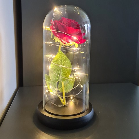 Rose en verre - lumineuse Malatec 21619