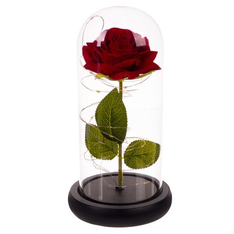 Rose en verre - lumineuse Malatec 21619