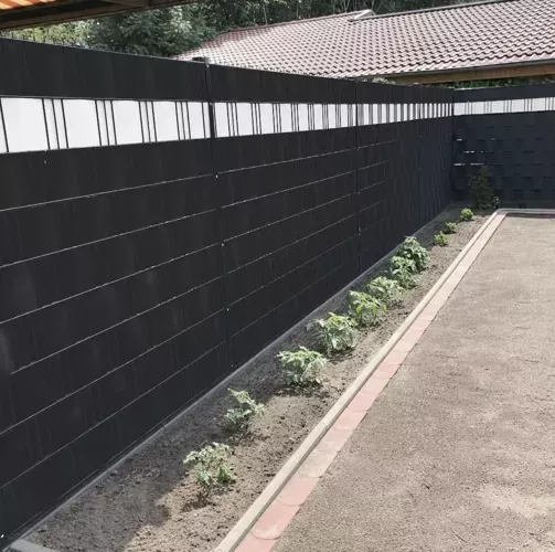 Ruban de clôture 19cmx35m 630g/m2 noir 23705