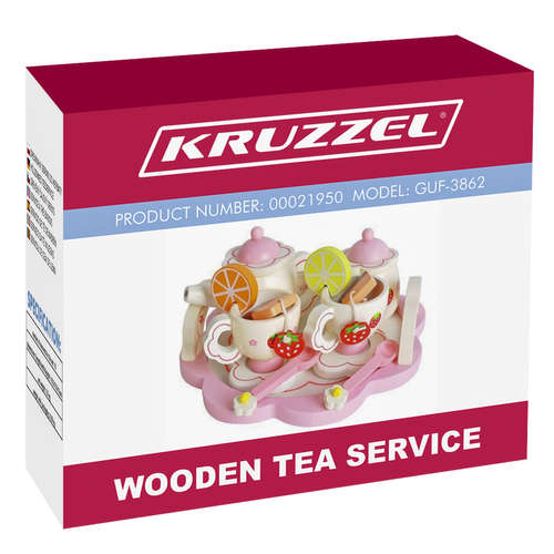 Service à thé en bois Kruzzel 21950