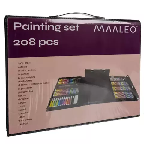 Set de peinture dans une valise - 208 pcs Maaleo 21645