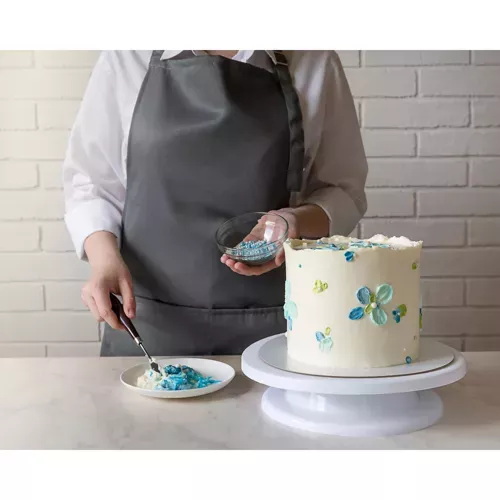 Support à gâteau rotatif + 3 spatules pour décoration de gâteau