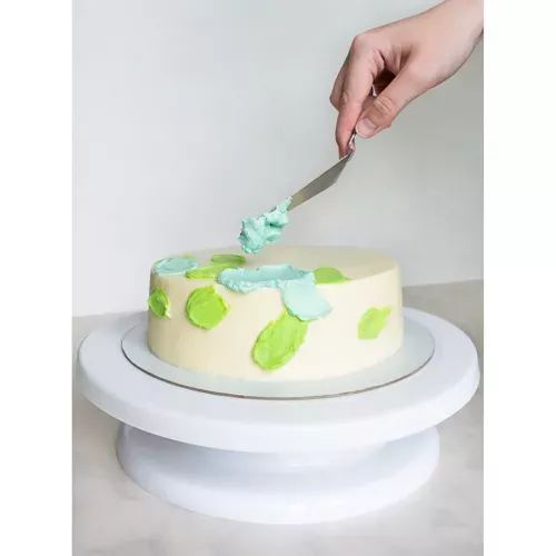 Support à gâteau rotatif + 3 spatules pour décoration de gâteau