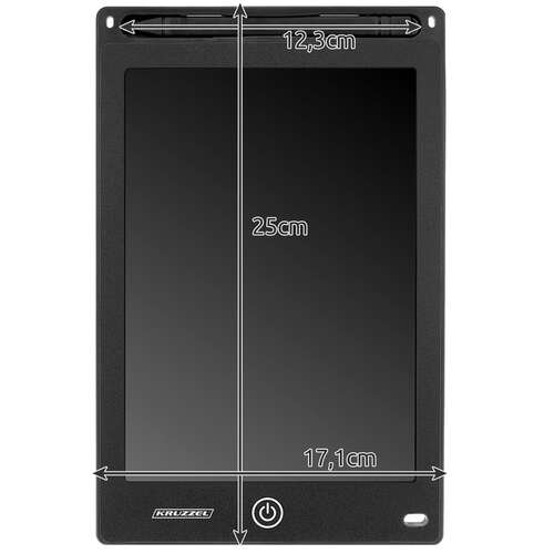 Tablette à dessin 10&quot; noire XL KRUZZEL 22455