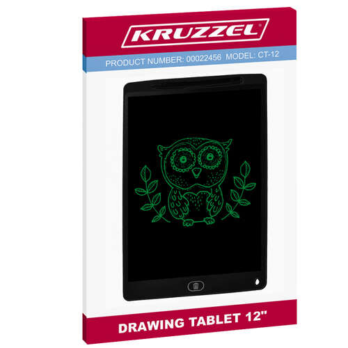 Tablette à dessin 12" noire KRUZZEL 22456