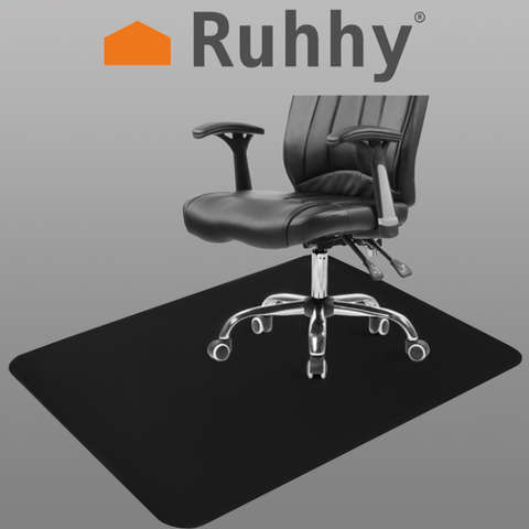 Tapis de protection pour chaise 90x130cm RUHHY - noir