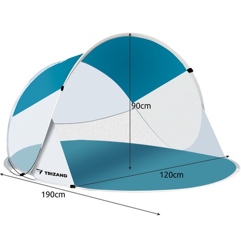 Tente de plage 190x120x90cm Trizand 20974