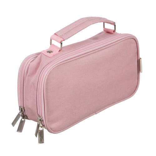 Trousse double pliable - rose Maaleo 24517