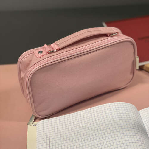 Trousse double pliable - rose Maaleo 24517