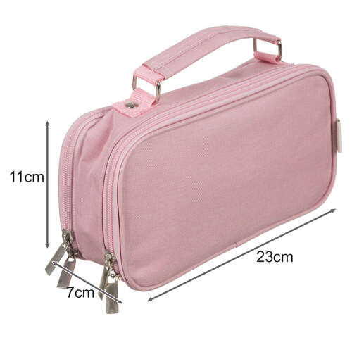 Trousse double pliable - rose Maaleo 24517