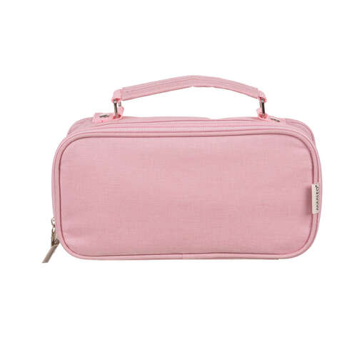 Trousse double pliable - rose Maaleo 24517