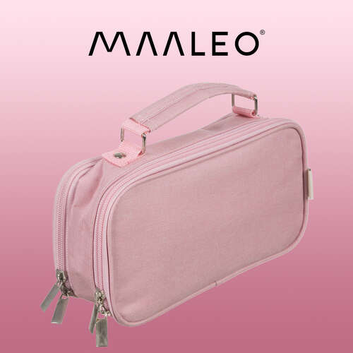 Trousse double pliable - rose Maaleo 24517