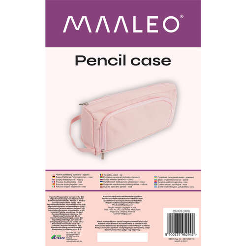 Trousse double pliable - rose Maaleo 24519