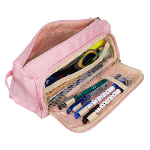 Trousse double pliable - rose Maaleo 24519