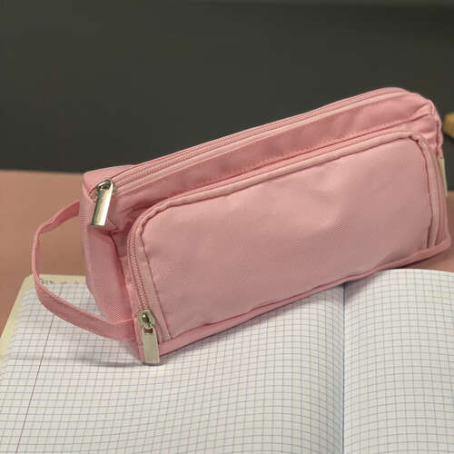 Trousse double pliable - rose Maaleo 24519